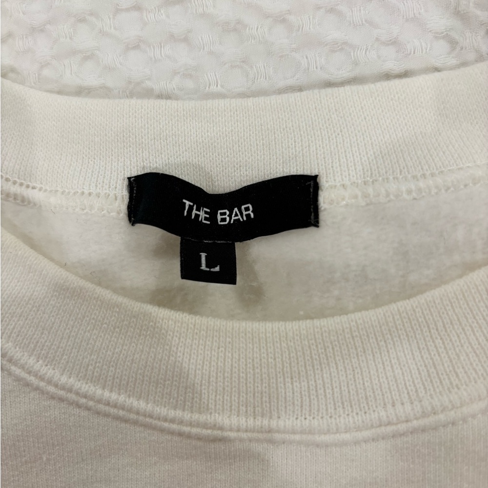 The Bar Varsity Sweatshirt - White/Tan - Picture 9 of 9
